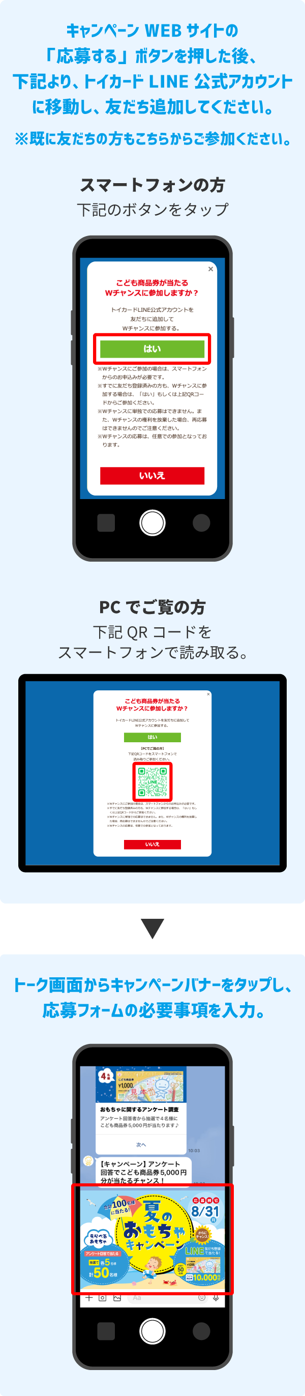 Wチャンスの応募方法